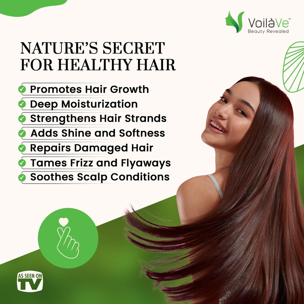 VoilaVe Aceite de Argán para crecimiento natural del cabello.