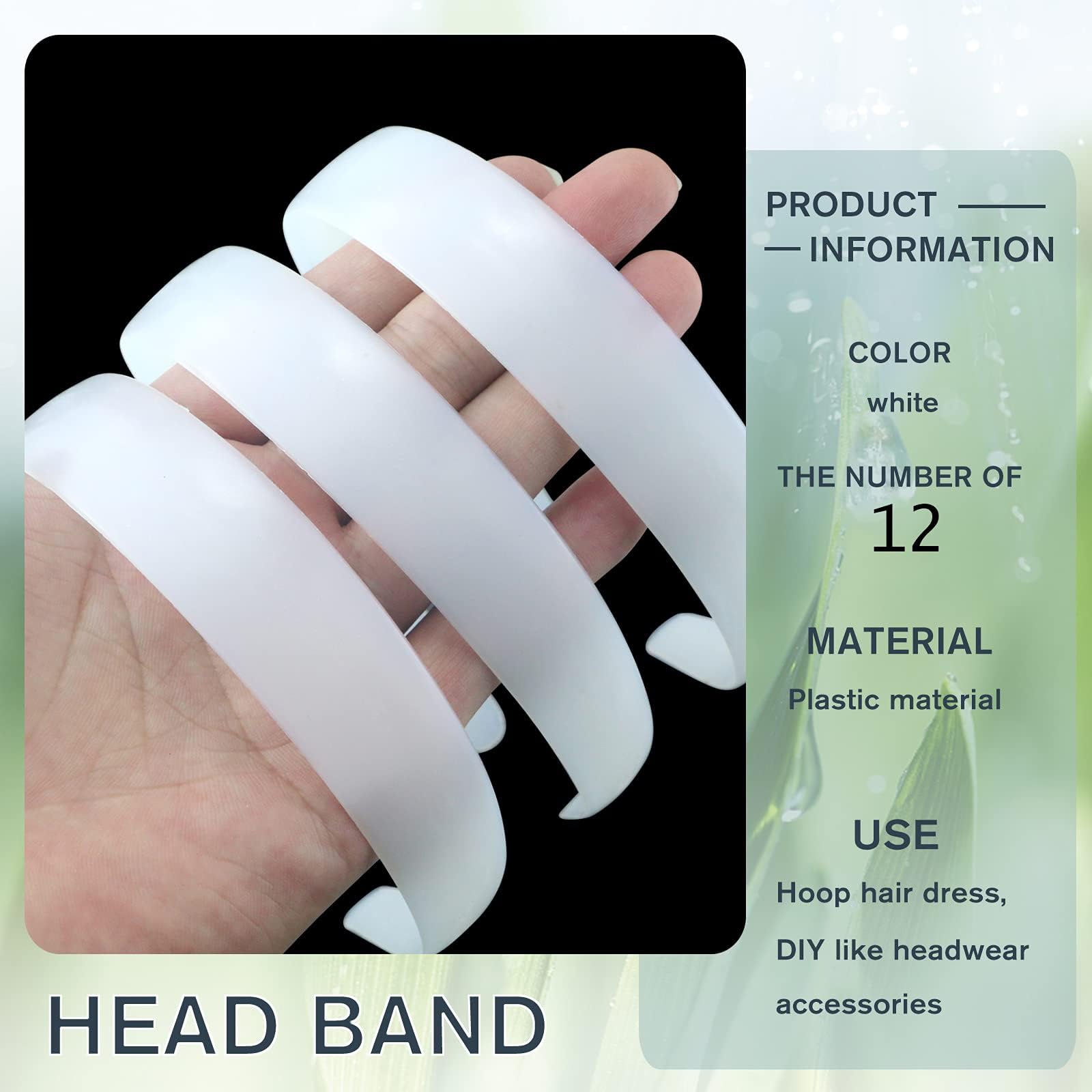 VOKOY diademas blancas en mano, fáciles de decorar y personalizar.