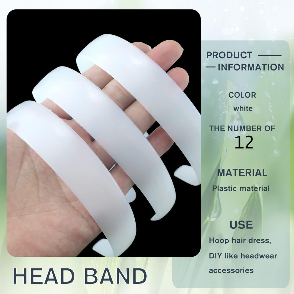 VOKOY diademas blancas en mano, fáciles de decorar y personalizar.