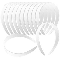 VOKOY diademas blancas de 1 pulgada, vista frontal, cómodas para peinados.