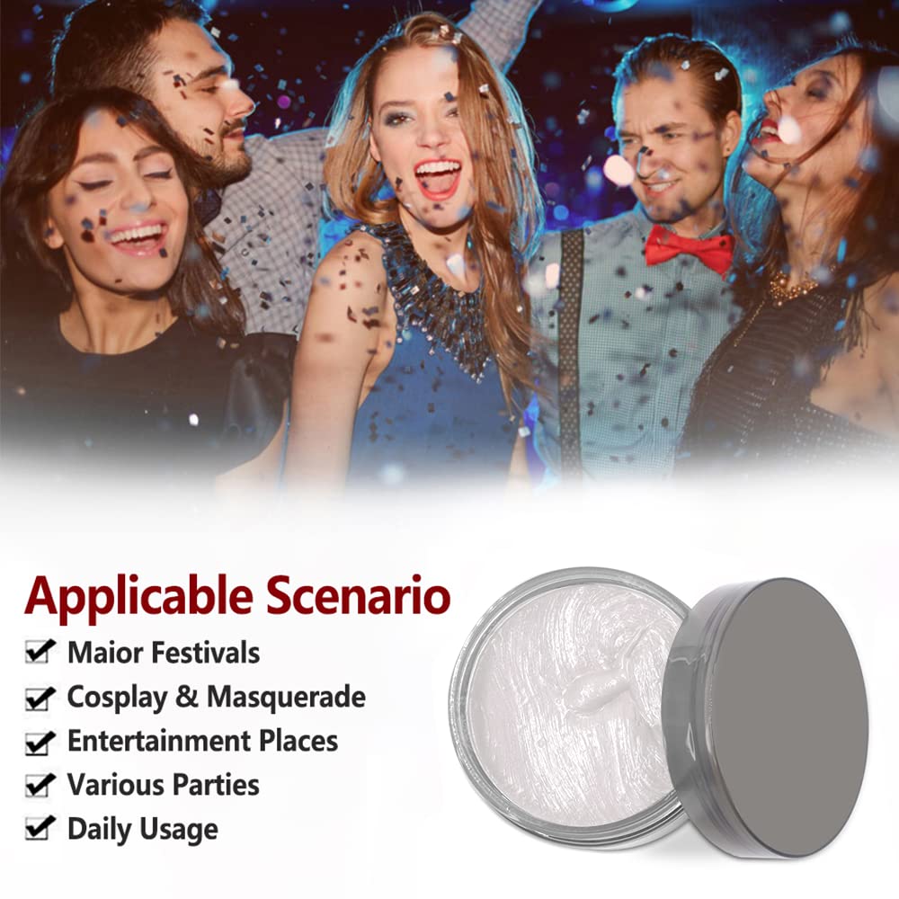 VOLLUCK daily-use white wax for versatile date-night or cosplay looks.