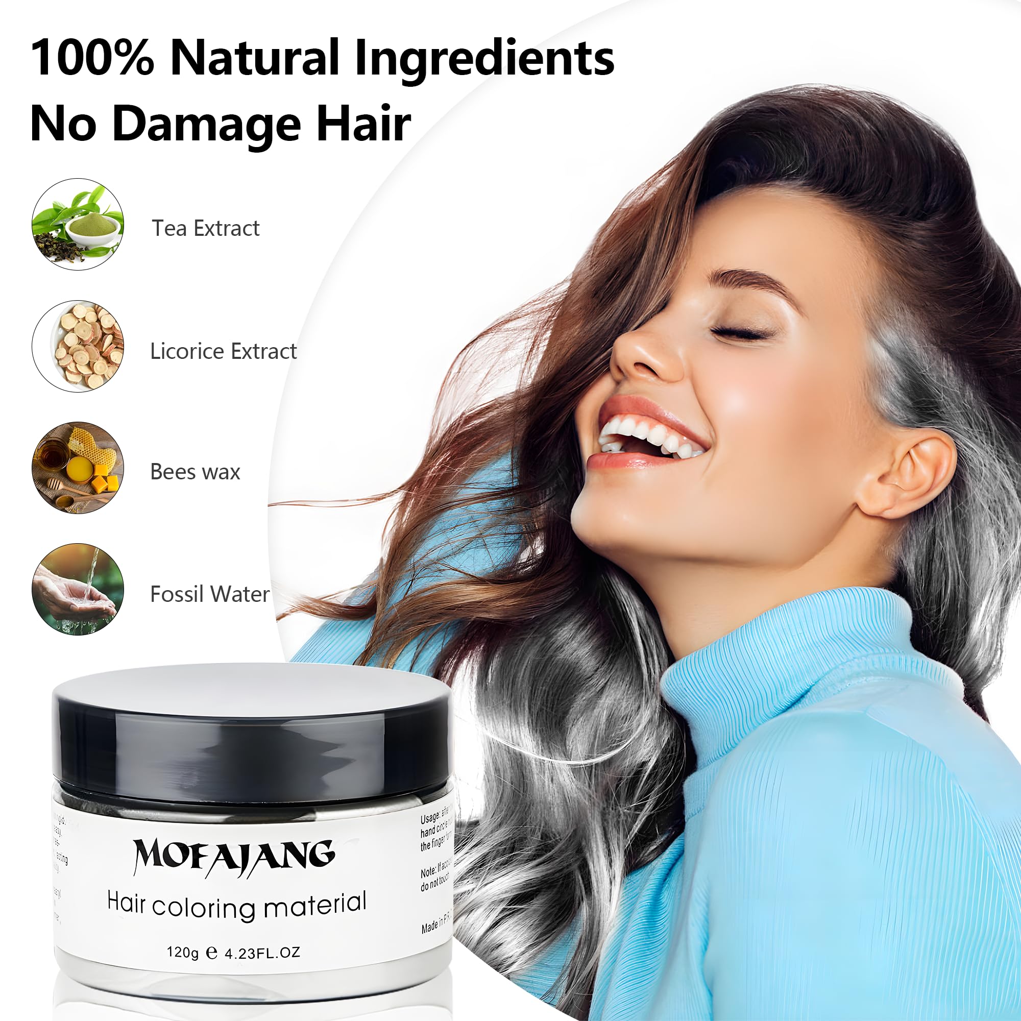 VOLLUCK natural plant-extract formula gentle on scalp and hair.