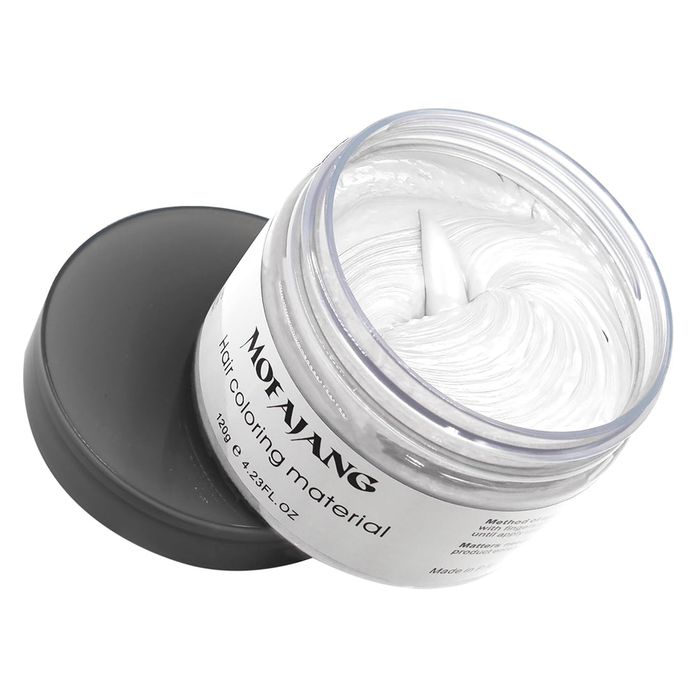 VOLLUCK white hair color wax jar for temporary cosplay color.