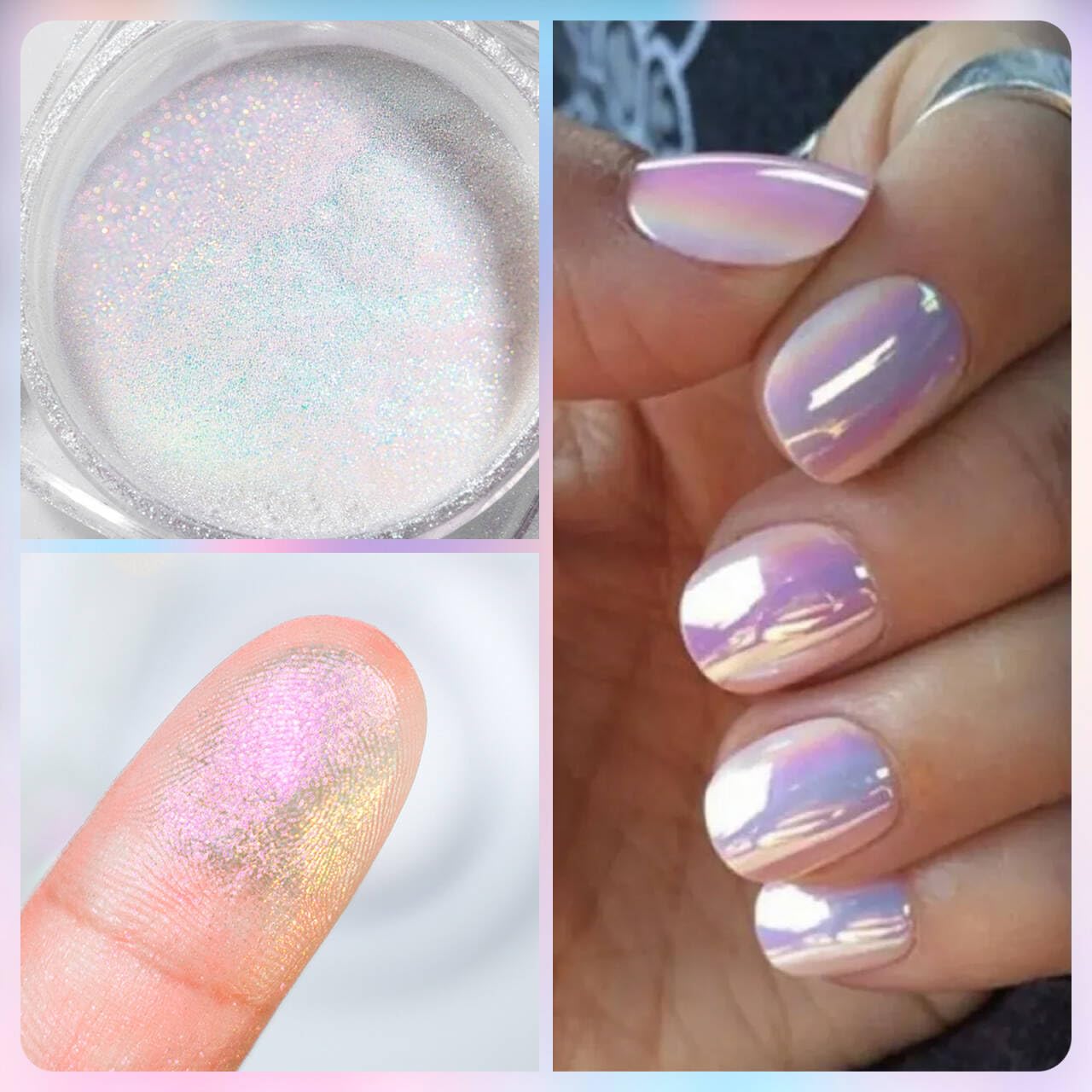Uso de gel Vonrui con polvo cromo, acabado profesional