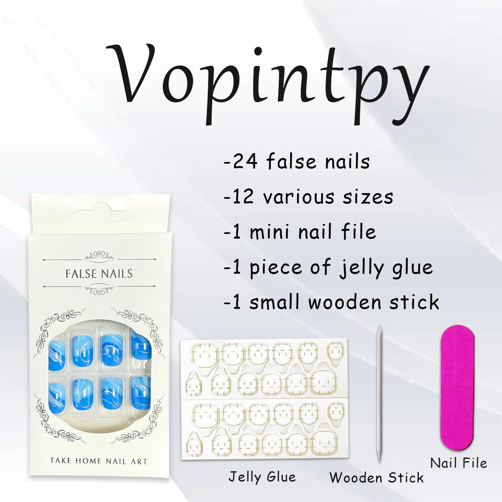 Vopintpy uñas postizas para uso diario, cambio de estilo rápido en casa.