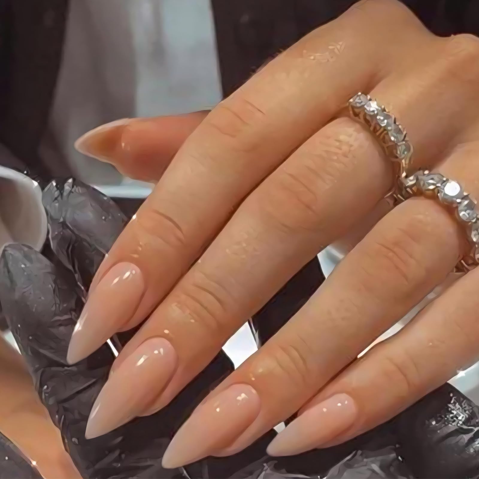 VOTACOS diseño natural stiletto nude para acabado suave