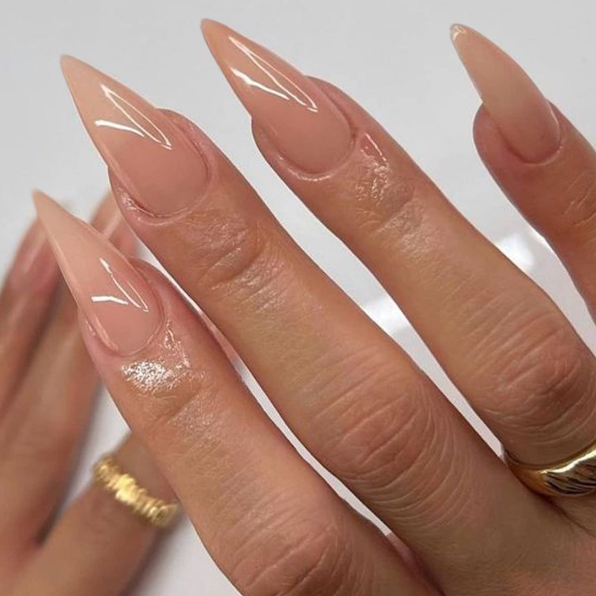 VOTACOS uñas postizas stiletto nude, paquete completo para manicura rápida