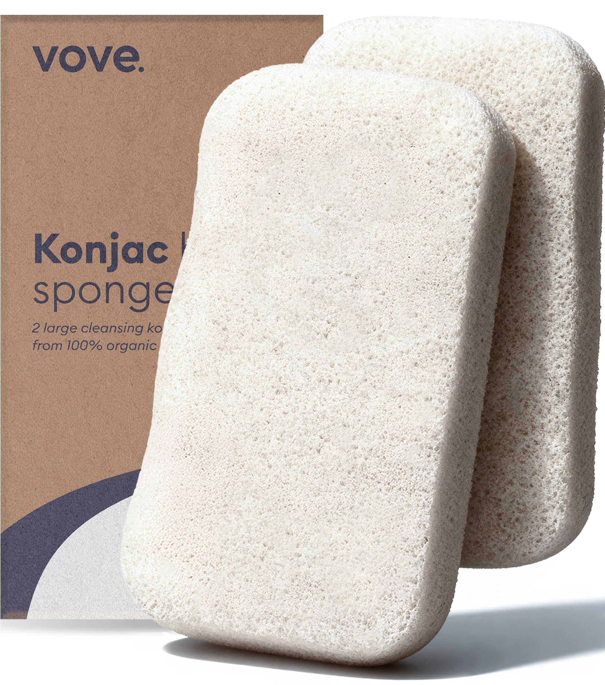 Vove Konjac esponja para cuerpo: exfoliación suave para piel sensible.