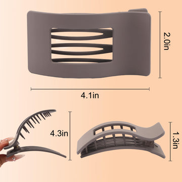 Pinza Vovii para pelo: vista lateral, agarre antideslizante para cabello grueso.