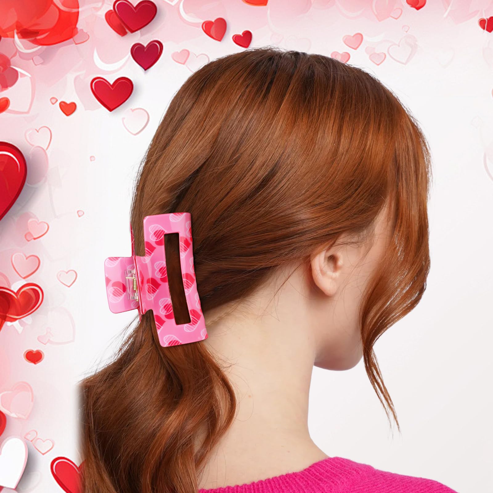 Pinzas Vovii con corazón rosa para completar un atuendo de San Valentín.