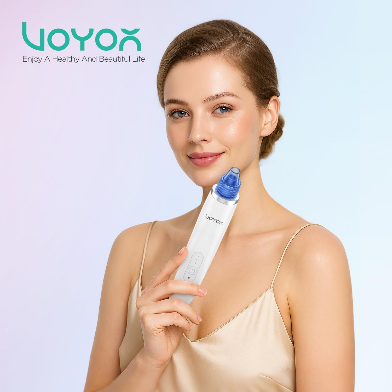 VOYOR Cabezales intercambiables para diferentes zonas faciales.