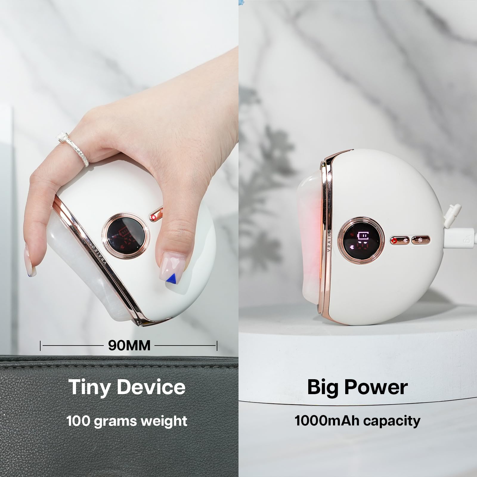 Accesorios de Aurora: cable USB-C y bolsa de almacenamiento suave incluidos.
