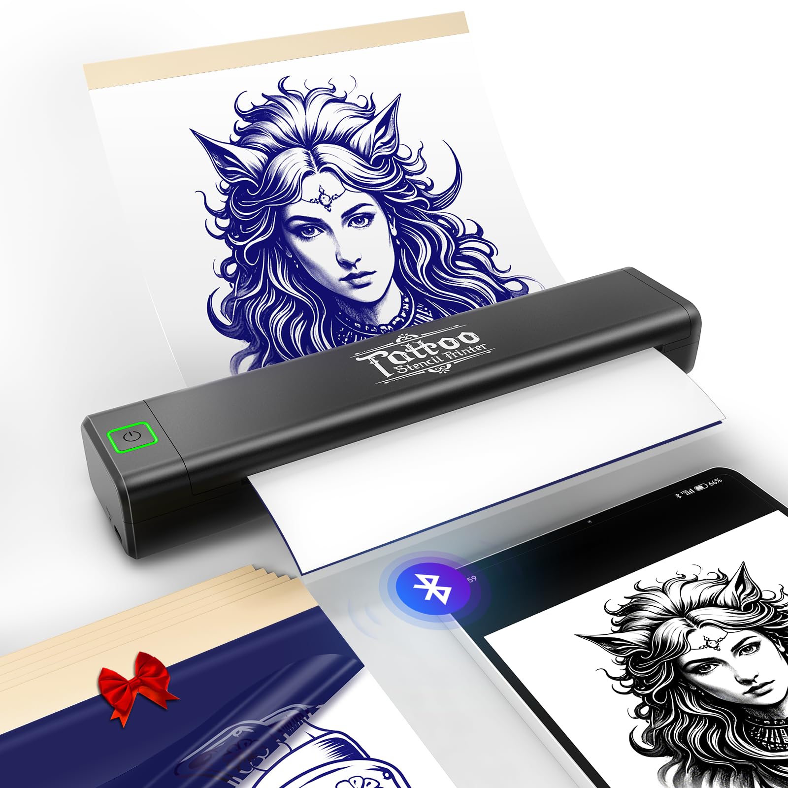 vretti P84 impresora-plantillas-tatuajes, ideal para trazos nítidos y detalles precisos.