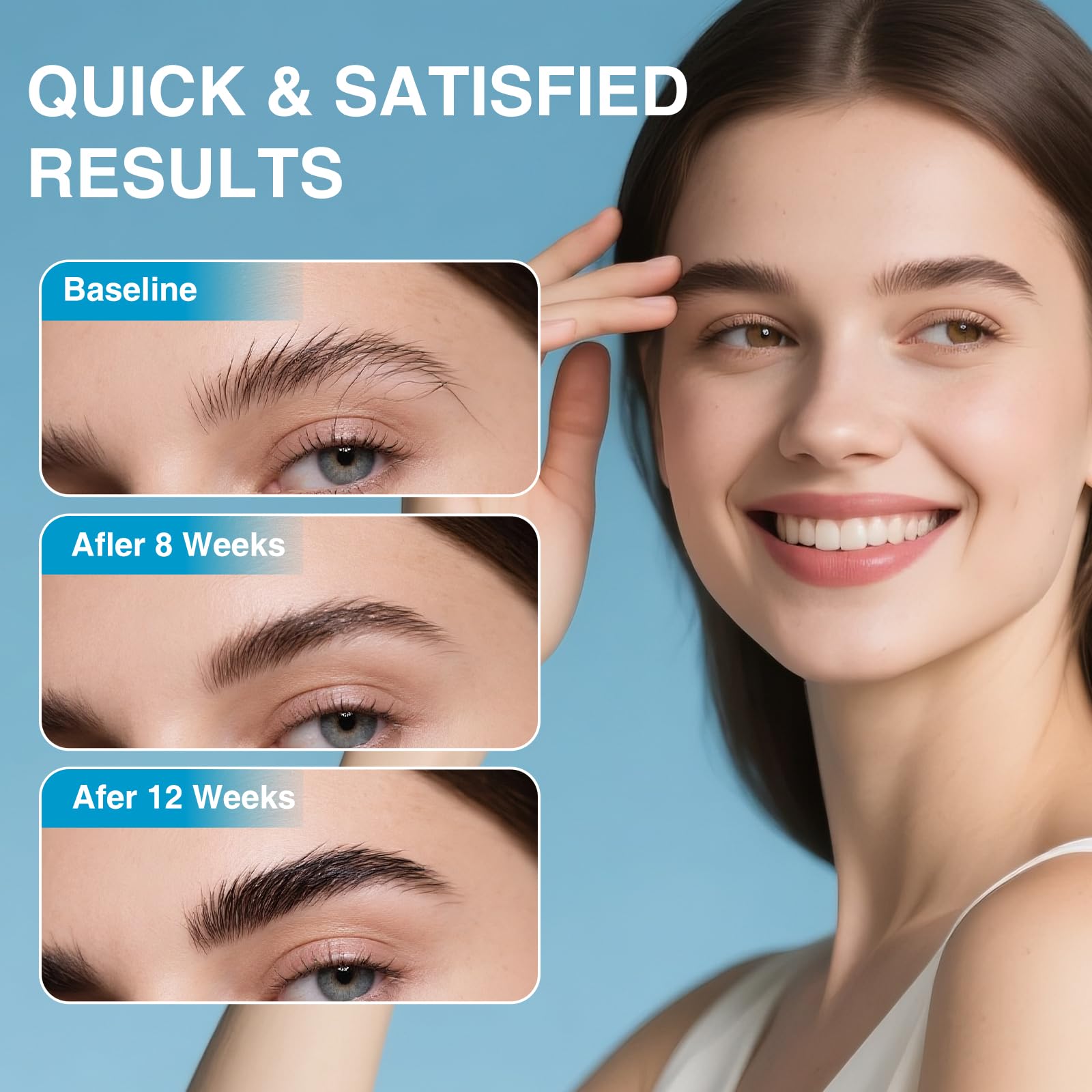 VRISNHA serum cejas: aplicación nocturna para crecimiento natural