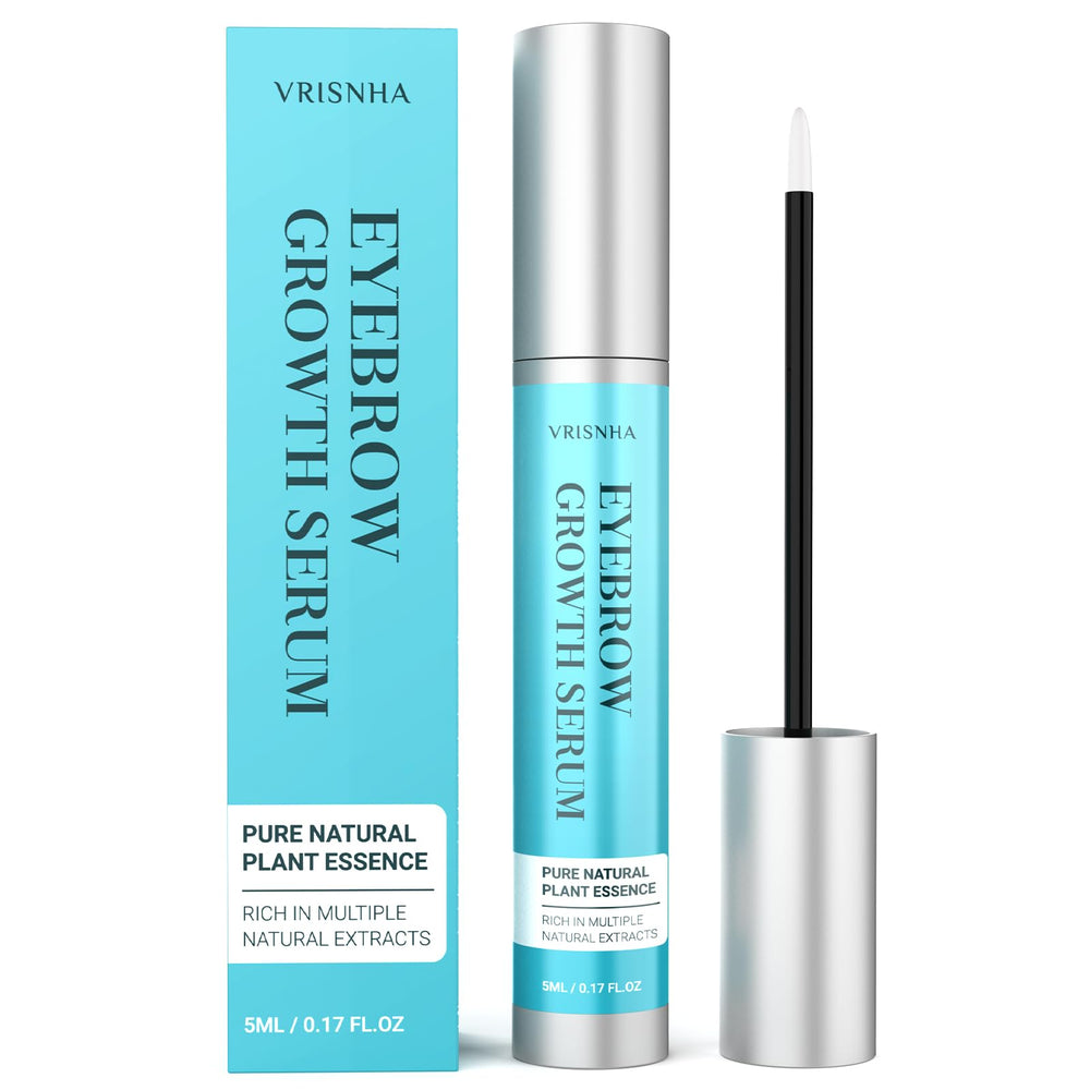 VRISNHA serum de cejas: envase y aplicador para uso diario