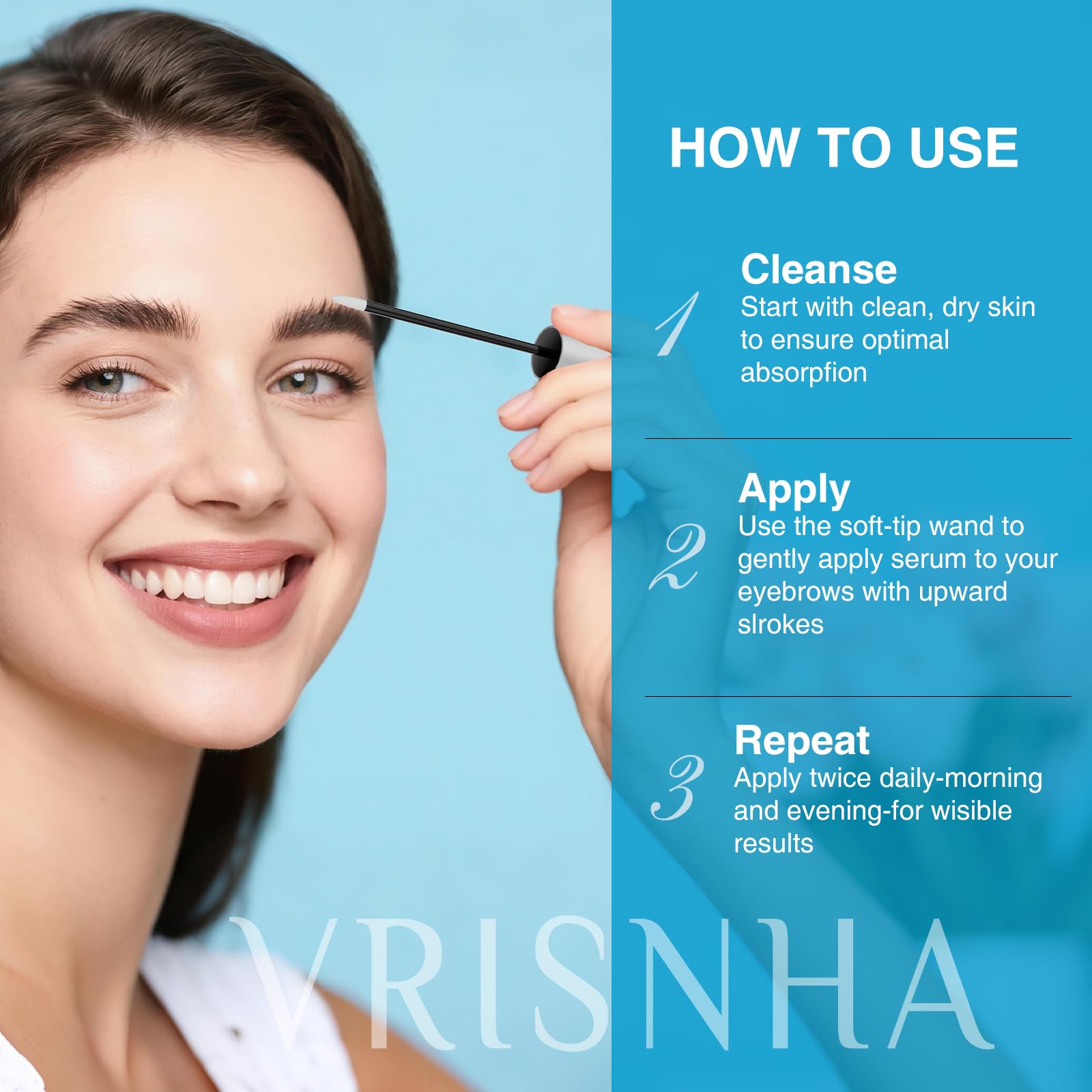 VRISNHA serum cejas: formato portátil para bolso