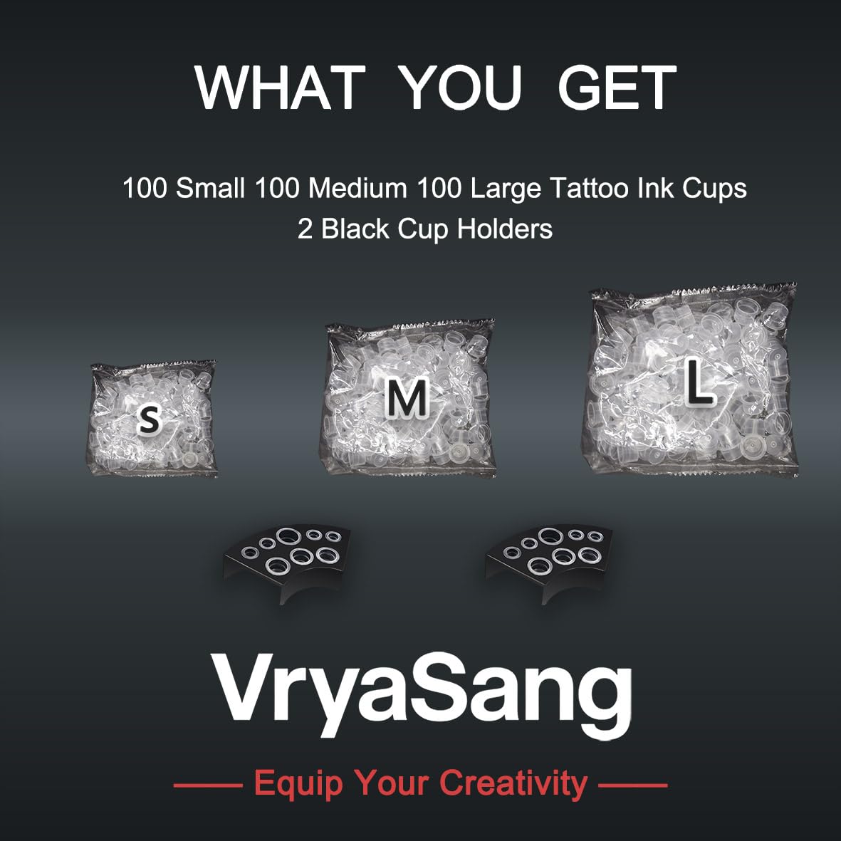VryaSang copas grandes de tinta 15 mm para mezclas estables.