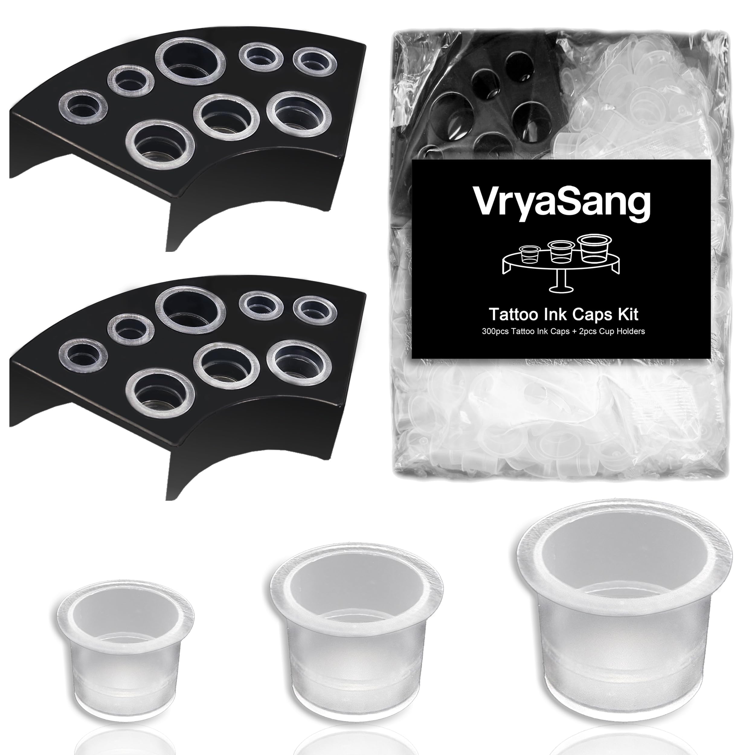 VryaSang kit completo con dos porta-tapas para organización.