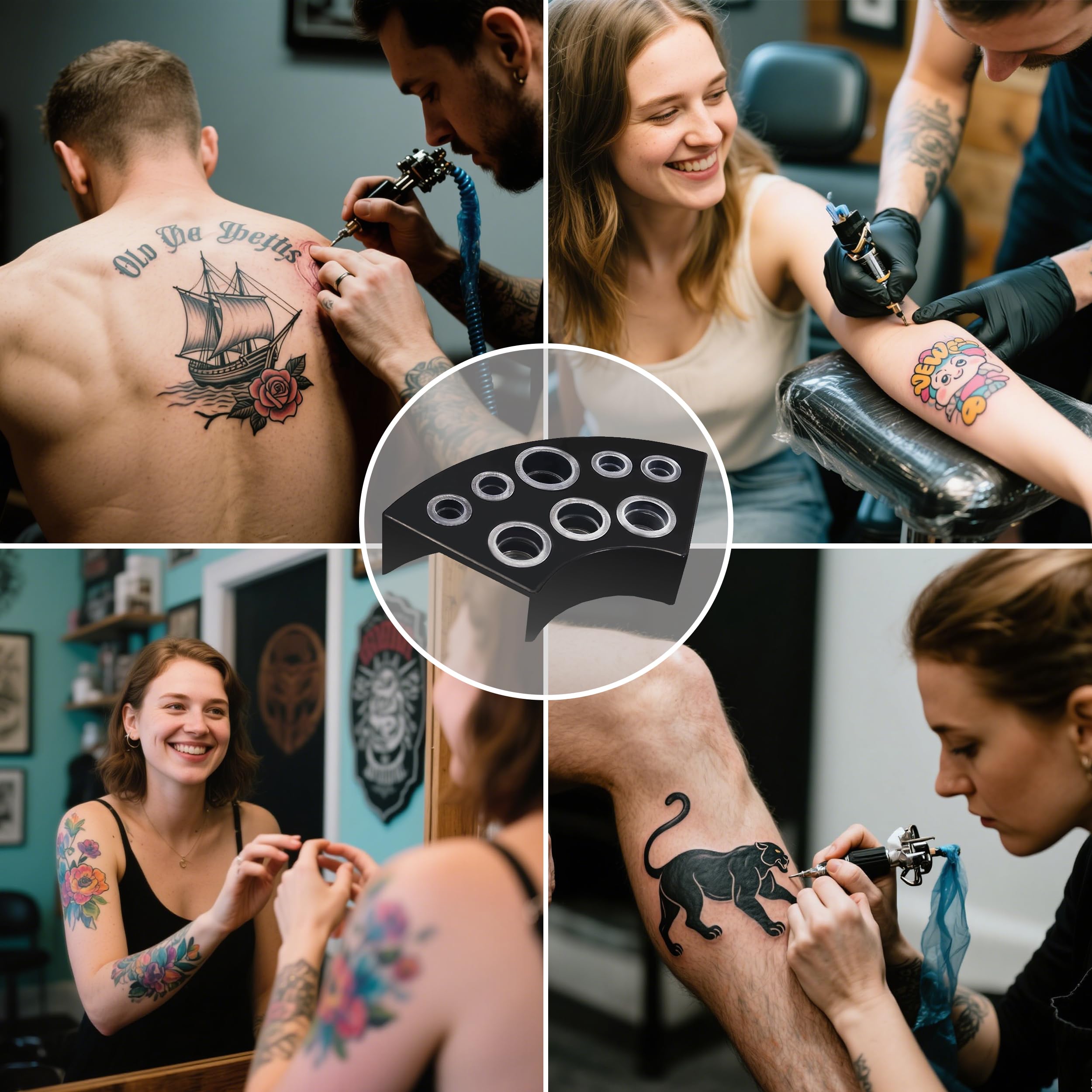 VryaSang sistema de organización para escritorio de tatuaje.
