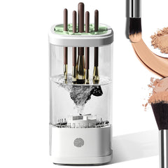 Vseomay limpiador automatico de brochas de maquillaje en uso para limpieza rapida