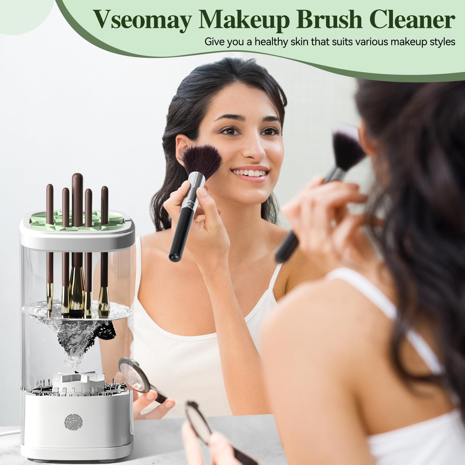 Vseomay uso domestico y viaje para limpiar brochas de maquillaje
