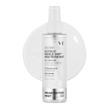 VT COSMETICS 7% Glycolic Acid Reedle Shot mist for head-to-toe exfoliation and improved texture