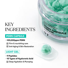 VT COSMETICS Cápsulas PDRN en gel ligero de absorción rápida.