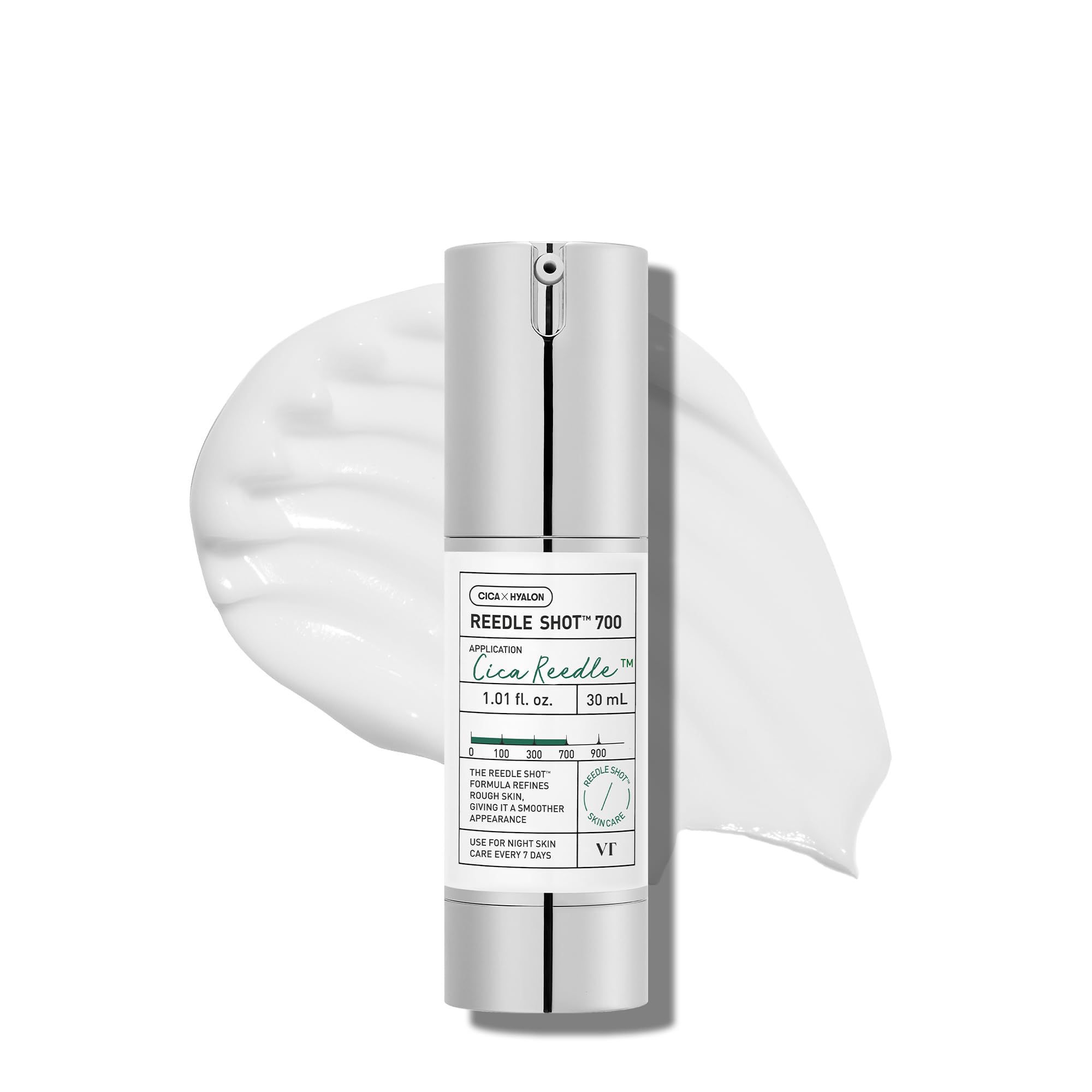 VT COSMETICS CICA Reedle Shot 700: botella de serum para poros y piel suave.