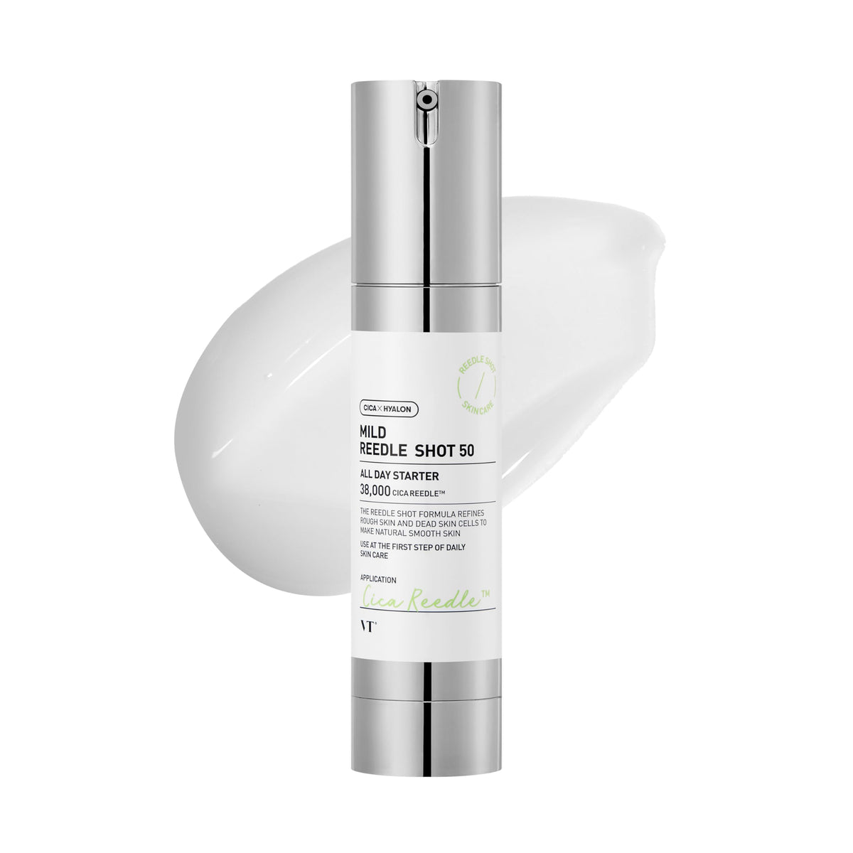VT COSMETICS CICA Reedle Shot para cuidado de poros y exfoliación suave.