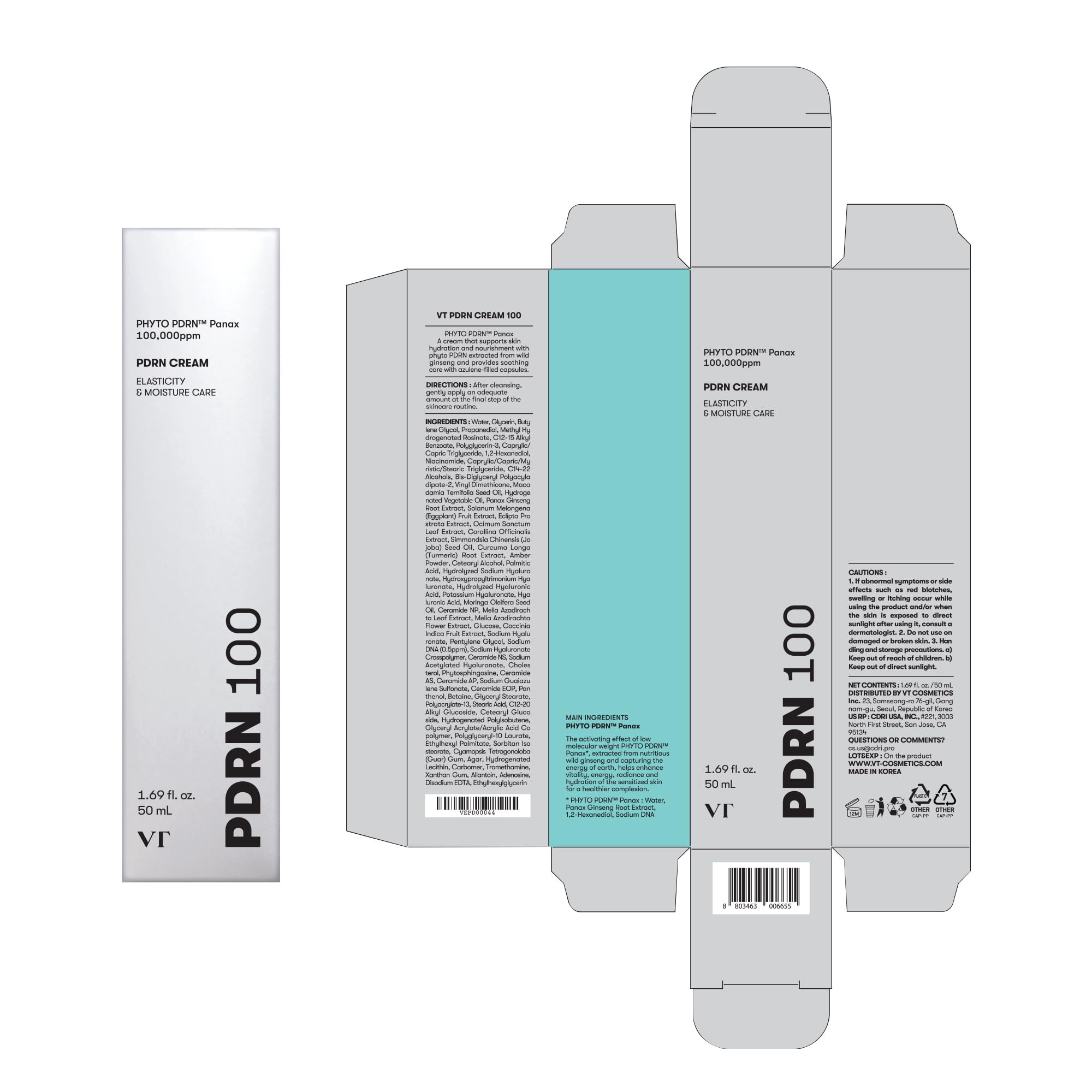 Rutina día y noche VT COSMETICS PDRN 100