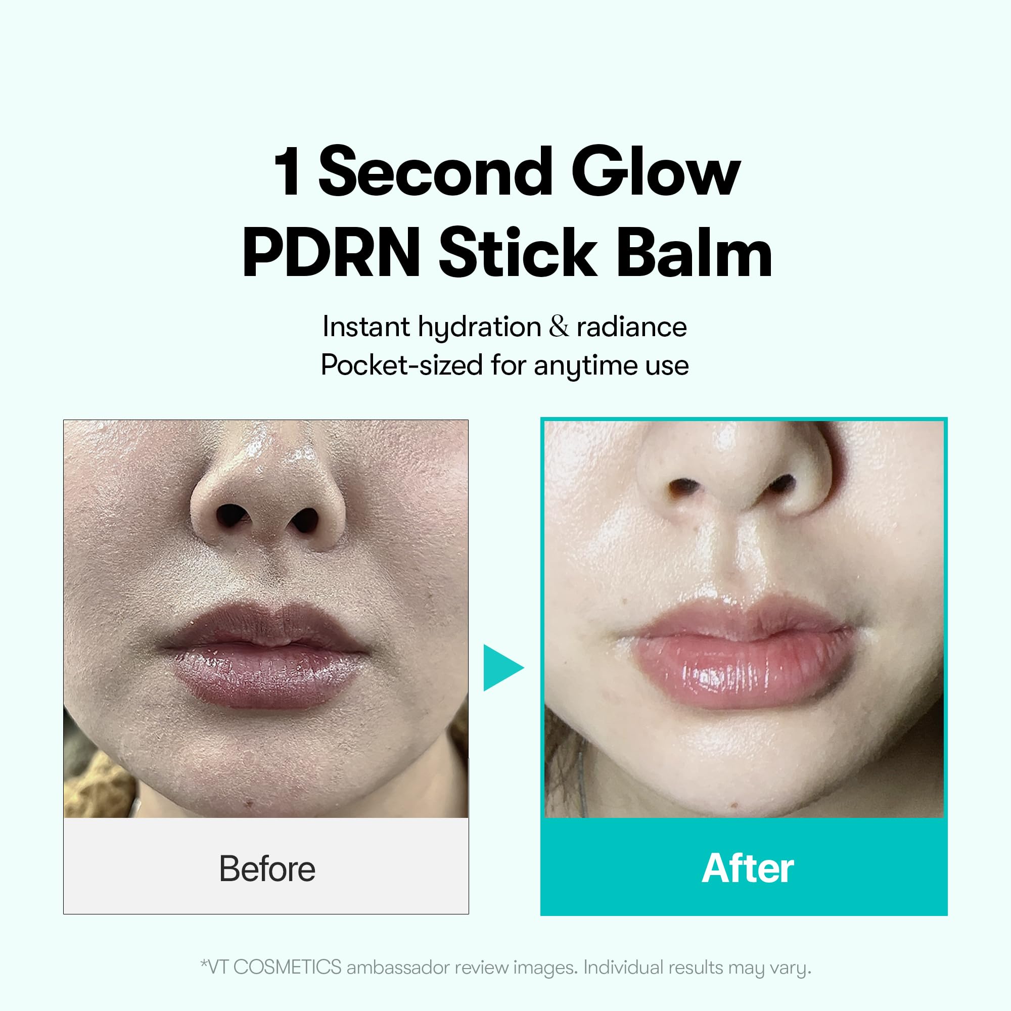 VT COSMETICS PDRN Essence Stick Balm, uso en cuello para contorno y firmeza.