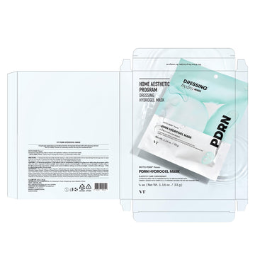 VT COSMETICS PDRN hydrogel mask skin-infusion during application shows even nourishment.