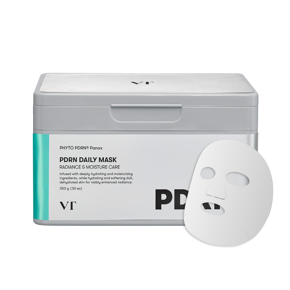 Mascarilla VT COSMETICS PDRN diaria: paquete sellado para conservar frescura.