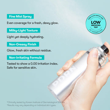 VT COSMETICS PDRN Glow Ampoule, fórmula sin fragancia apta para piel sensible.