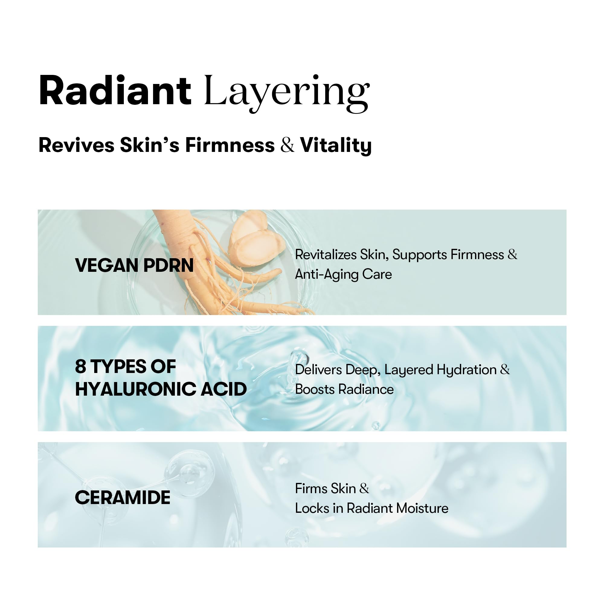 VT COSMETICS PDRN Tension Toner Pad, textura láctea rica que aporta humedad profunda al rostro.