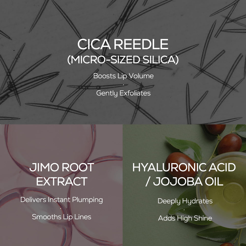 VT COSMETICS Reedle Shot Lip Plumper Twinkle hydration-boost image showcases hyaluronic moisture lock.