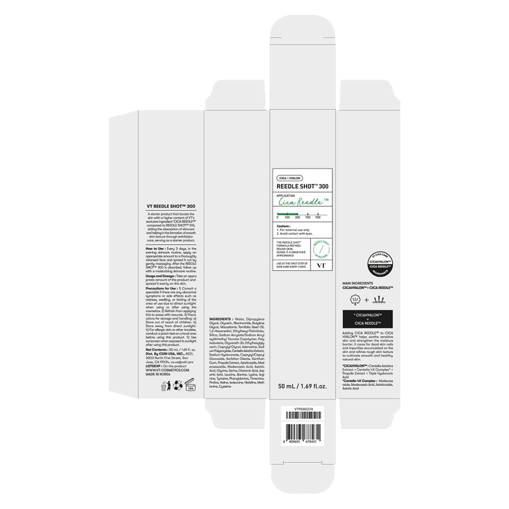 VT COSMETICS Reedle Shot – peau visiblement nourrie et radieuse au réveil.