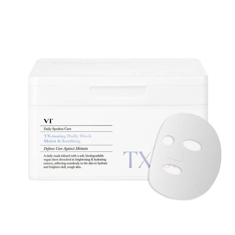 VT COSMETICS TX Toning Daily Mask envase práctico para uso diario y protección.