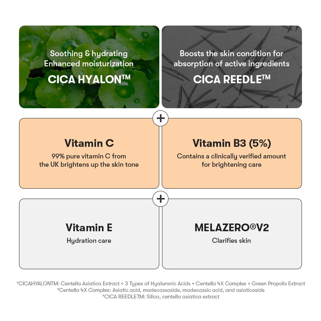 VT COSMETICS Vita-Light Reedle Shot, uso nocturno para cuidado intensivo.