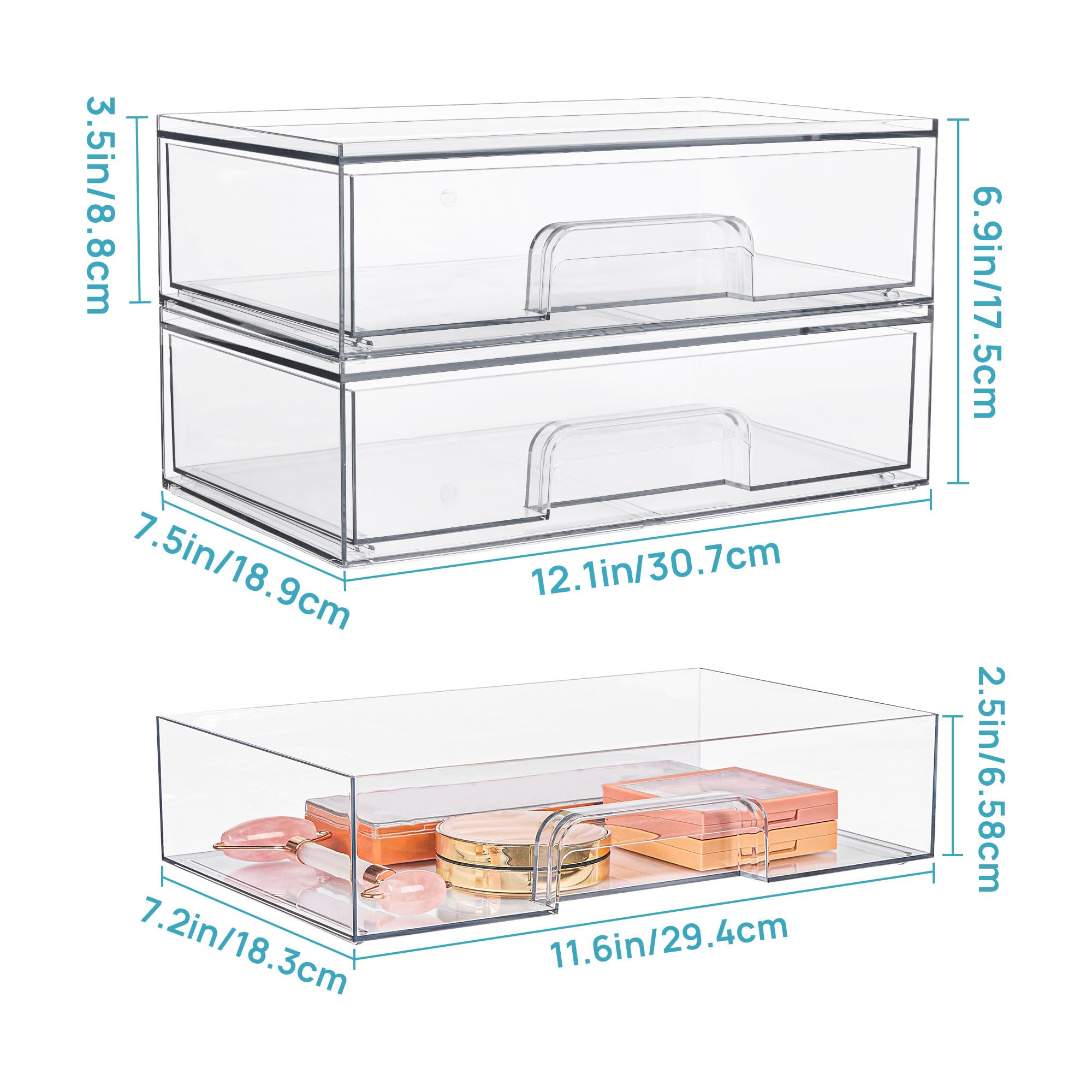 Vtopmart diseño transparente para identificar contenido