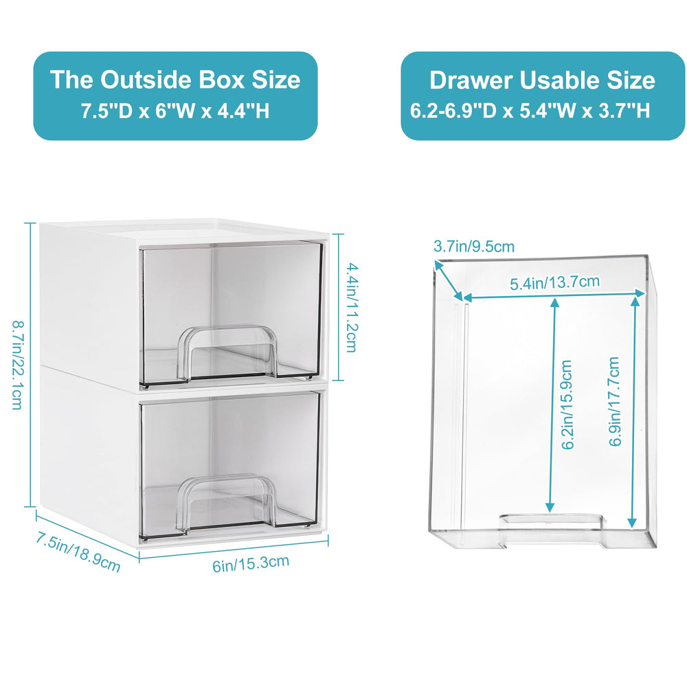 Organizador acrílico para baño de Vtopmart, claridad visual y acceso rápido a productos.