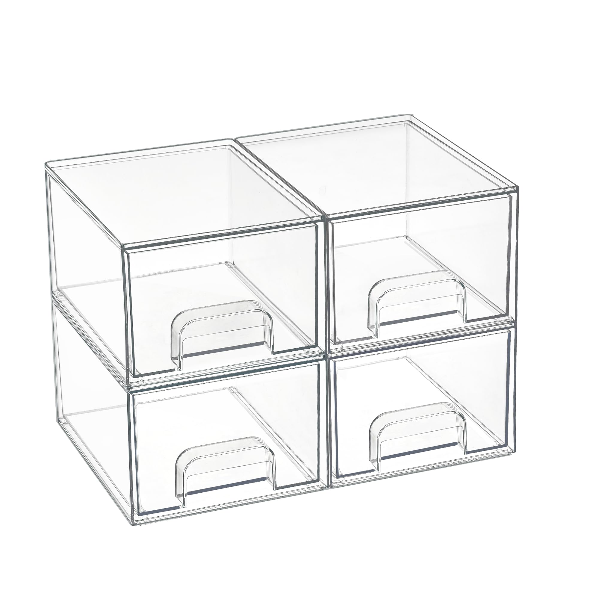Vtopmart organizadores acrilicos de 4 cajones para maquillaje; mantiene el baño ordenado.
