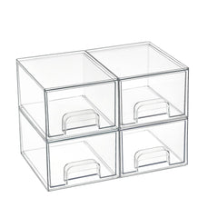 Vtopmart organizadores acrilicos de 4 cajones para maquillaje; mantiene el baño ordenado.