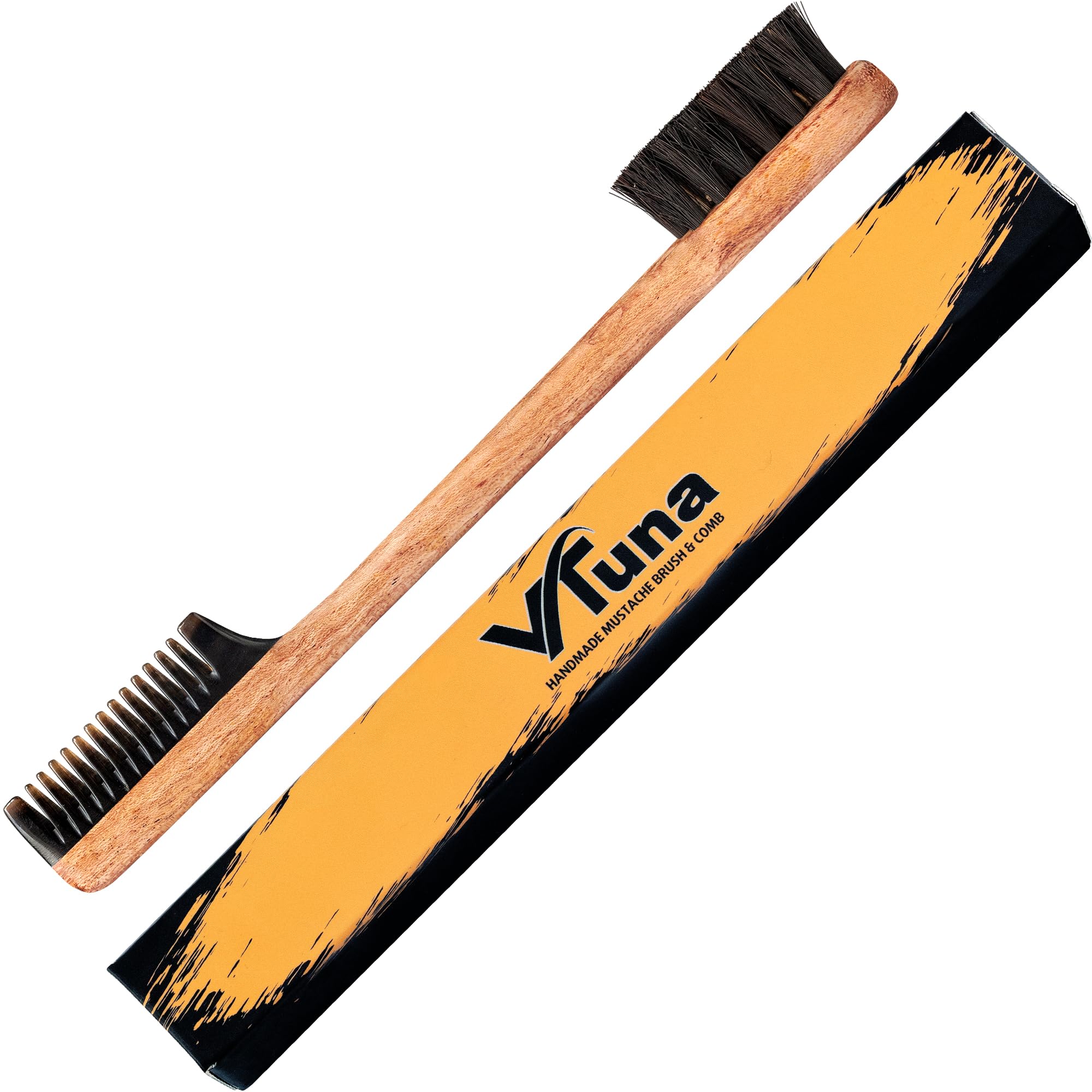 VTUNA 2 en 1 peine y cepillo para barba: diseño compacto para uso diario.