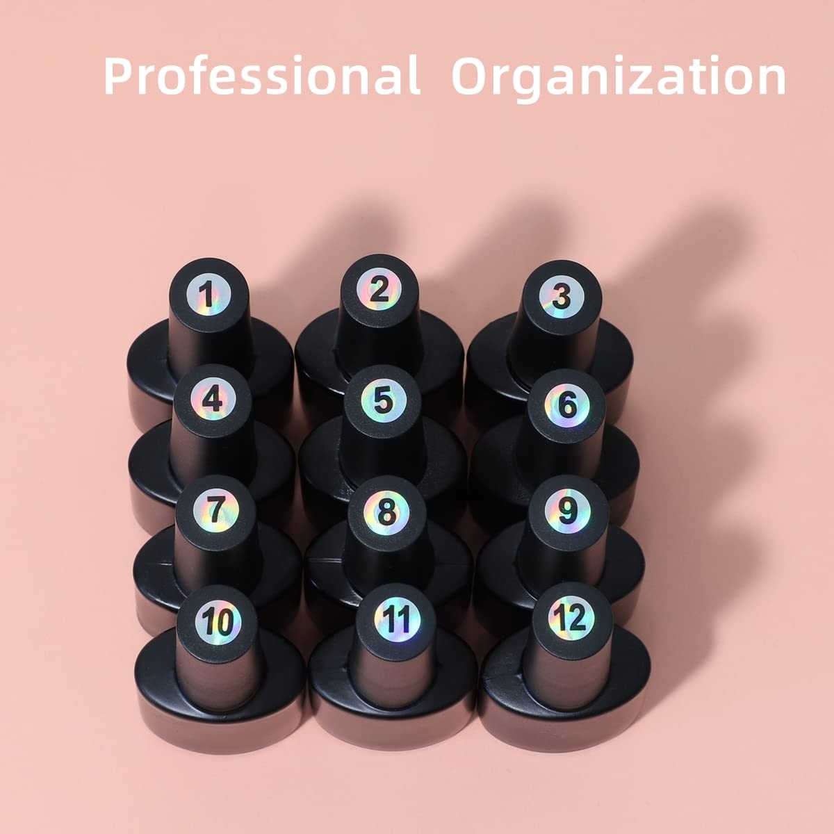 Vuojur anillo organizador para muestras de uñas con 50 palitos.