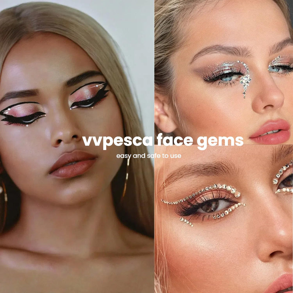 vvpesca: gotas de agua para acentos brillantes en maquillaje y uñas.