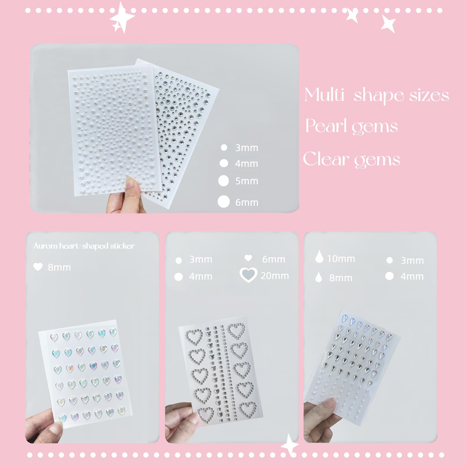 vvpesca: kit de 5 láminas con pinza para fijar gemas con precisión.