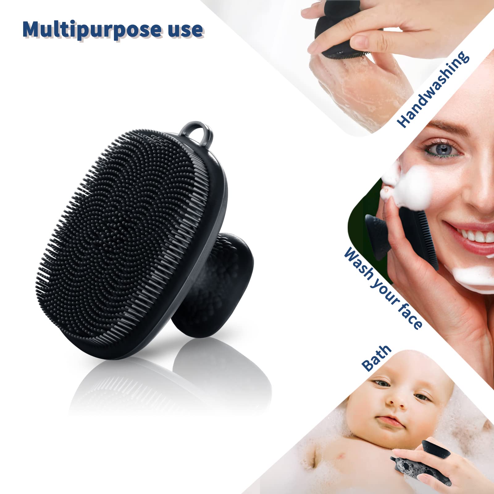 VWMYQ Mango antideslizante facilita el masaje facial durante la limpieza.
