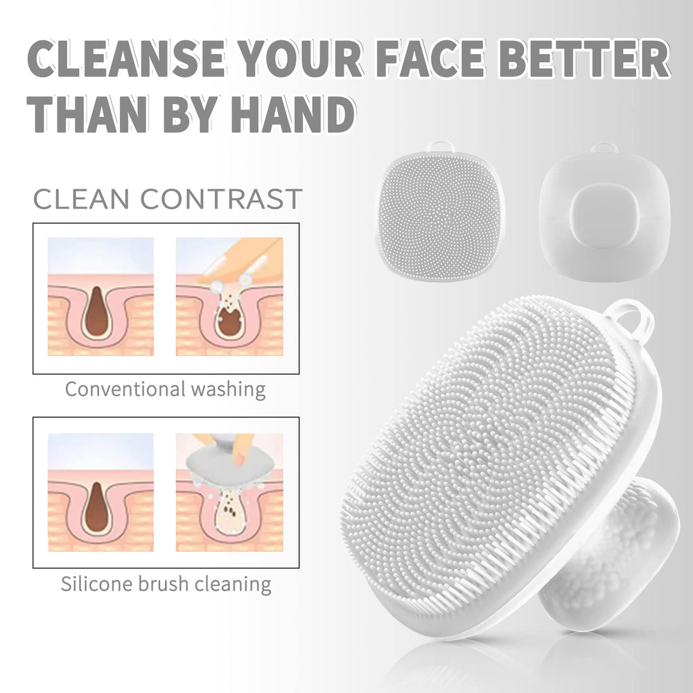 VWMYQ cepillo facial con agujero de colgar para secado rápido.