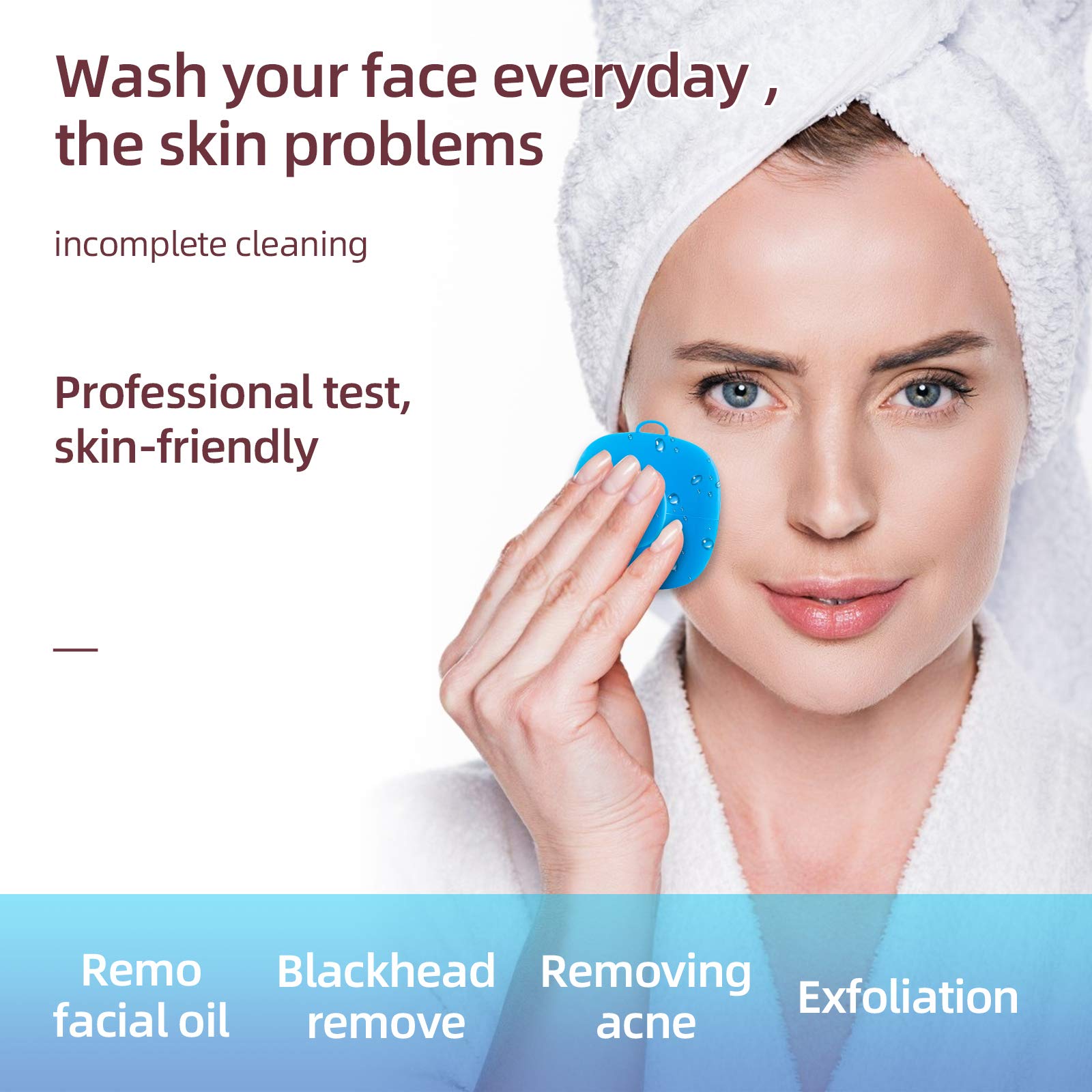 VWMYQ mango antideslizante facilita el masaje facial.